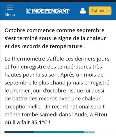 record national de température